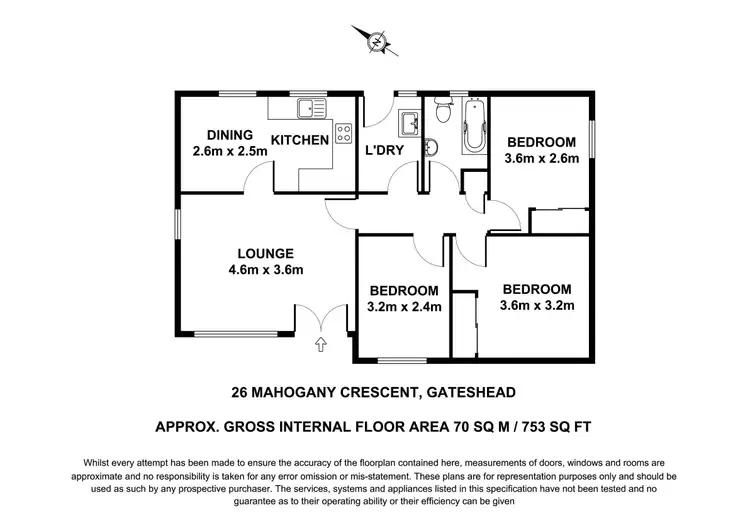 Floorplan of Homely house listing, 26 Mahogany Crescent, Gateshead NSW 2290