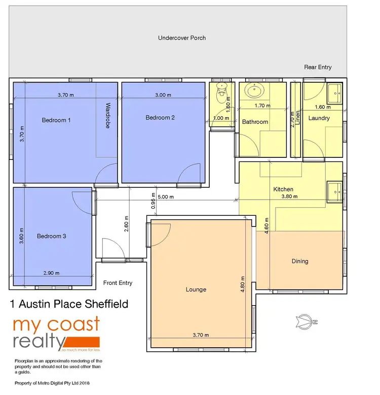 Floorplan of Homely house listing, 1 Austin Place, Sheffield TAS 7306