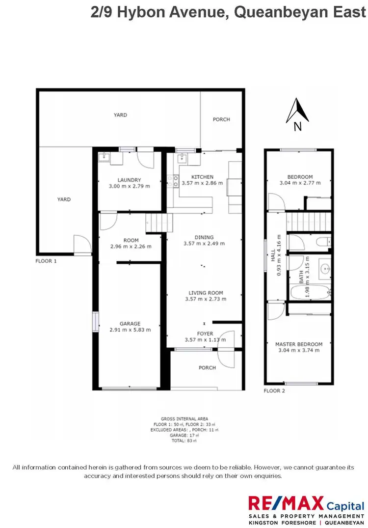 Floorplan of Homely townhouse listing, 2/9 Hybon Avenue, Queanbeyan NSW 2620