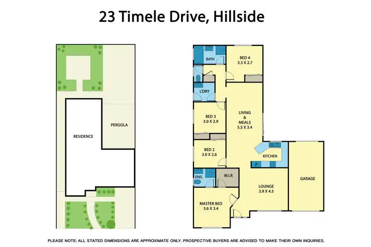 Floorplan of Homely house listing, 23 Timele Drive, Hillside VIC 3037