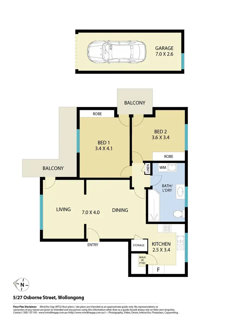 Floorplan of Homely apartment listing, 5/27 Osborne Street, Wollongong NSW 2500