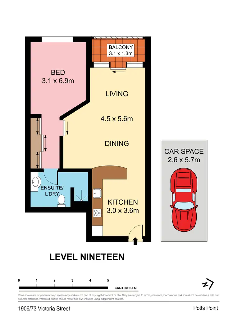 Floorplan of Homely apartment listing, 1906/73 Victoria Street, Potts Point NSW 2011
