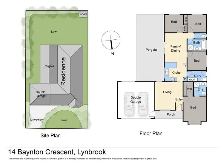 Floorplan of Homely house listing, 14 Baynton Crescent, Lynbrook VIC 3975