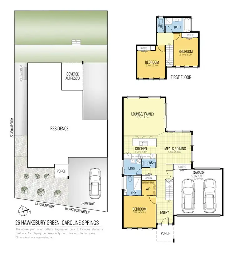 Floorplan of Homely house listing, 26 Hawksbury Green, Caroline Springs VIC 3023