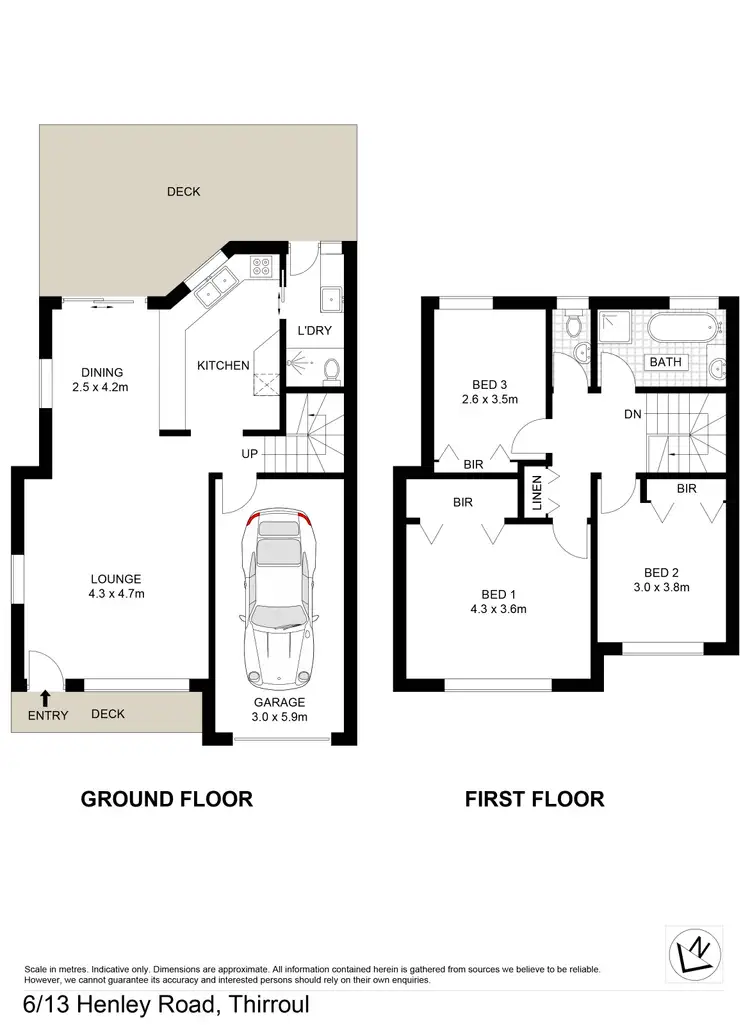 Floorplan of Homely townhouse listing, 6/13 Henley Road, Thirroul NSW 2515