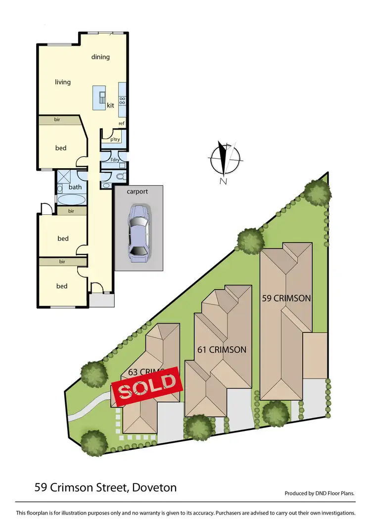 Floorplan of Homely house listing, 59 Crimson Drive, Doveton VIC 3177