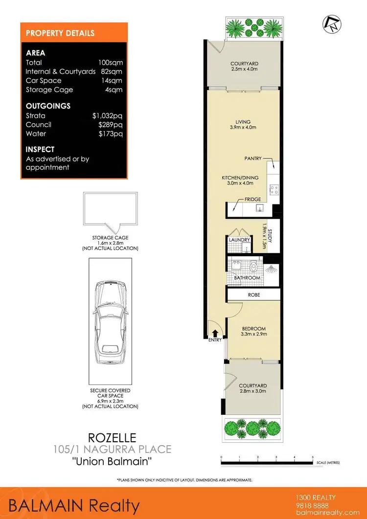 Floorplan of Homely apartment listing, 105/1 Nagurra Place, Rozelle NSW 2039
