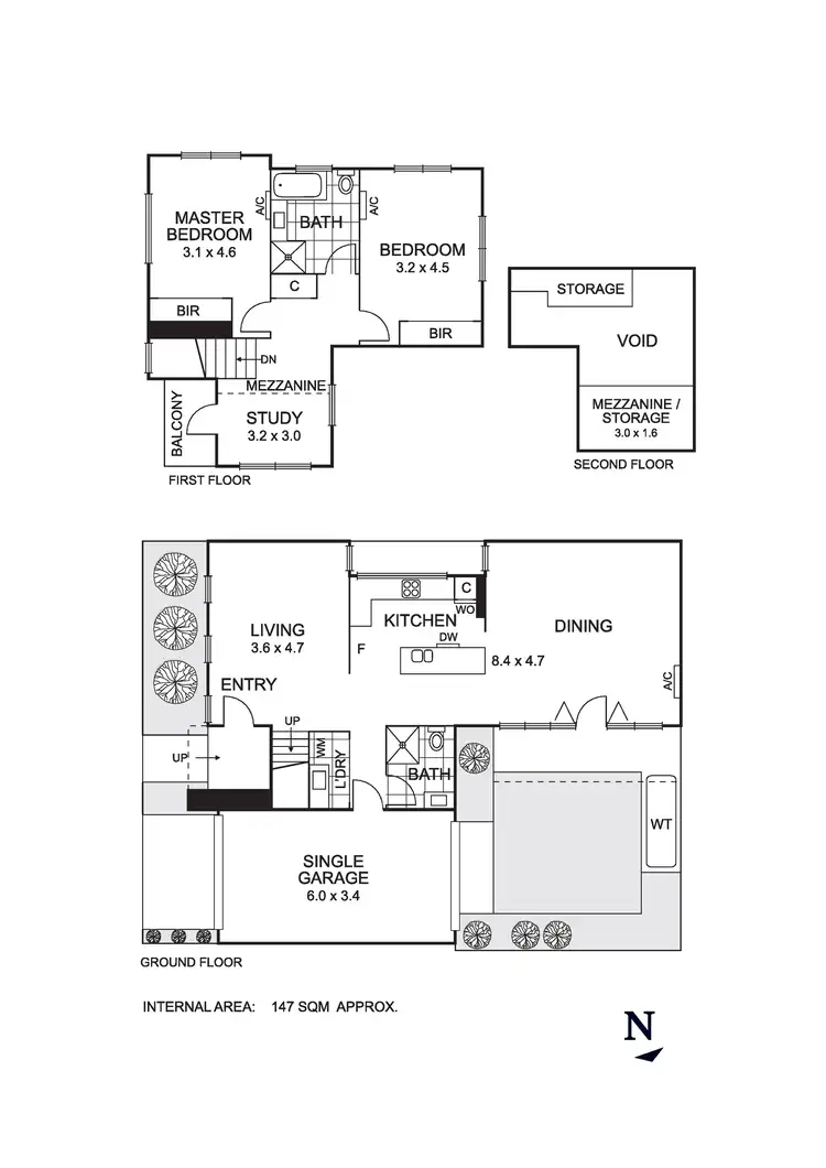 Floorplan of Homely townhouse listing, 1C Gould Street, Coburg North VIC 3058