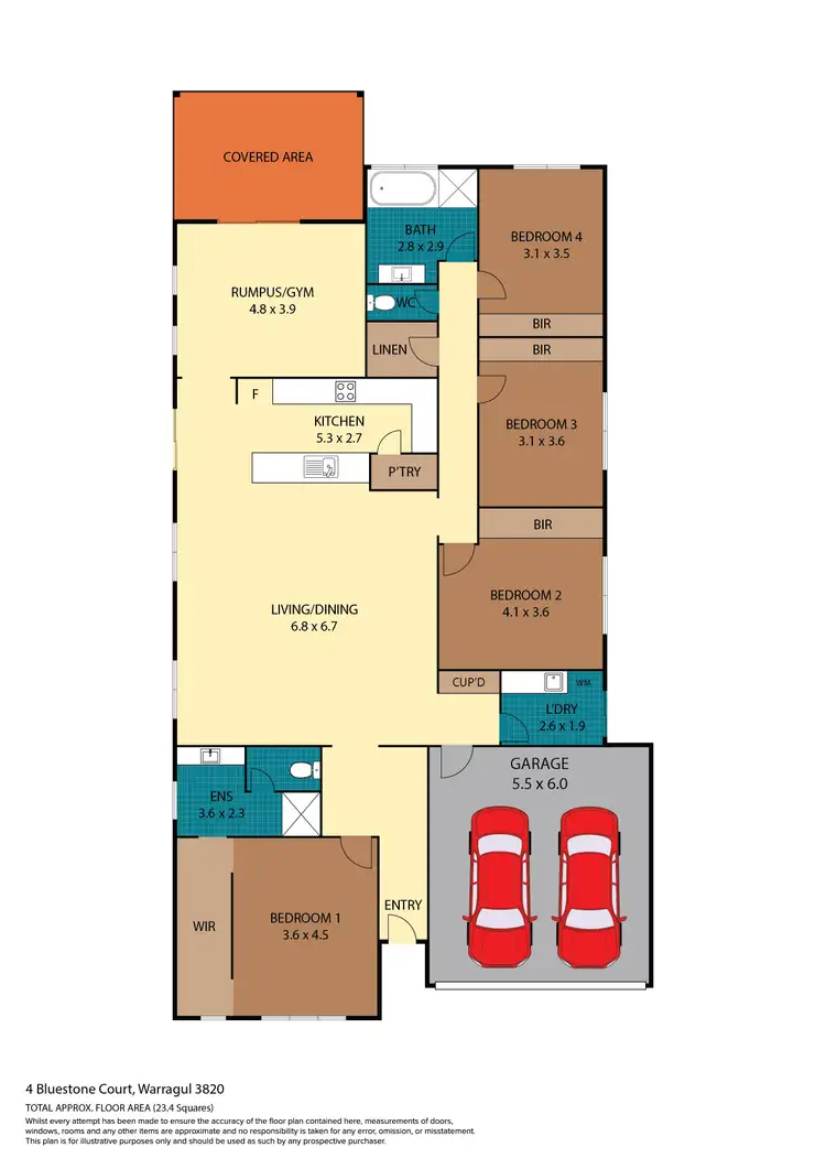 Floorplan of Homely house listing, 4 Bluestone Court, Warragul VIC 3820