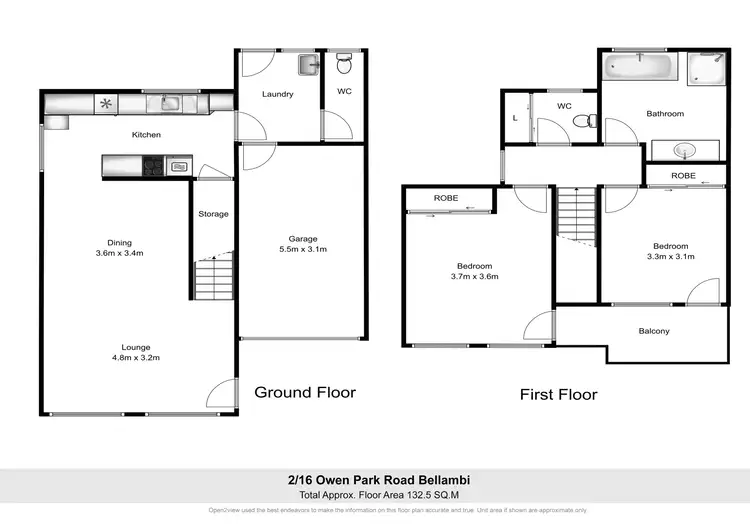 Floorplan of Homely unit listing, 2/16 Owen Park Road, Bellambi NSW 2518