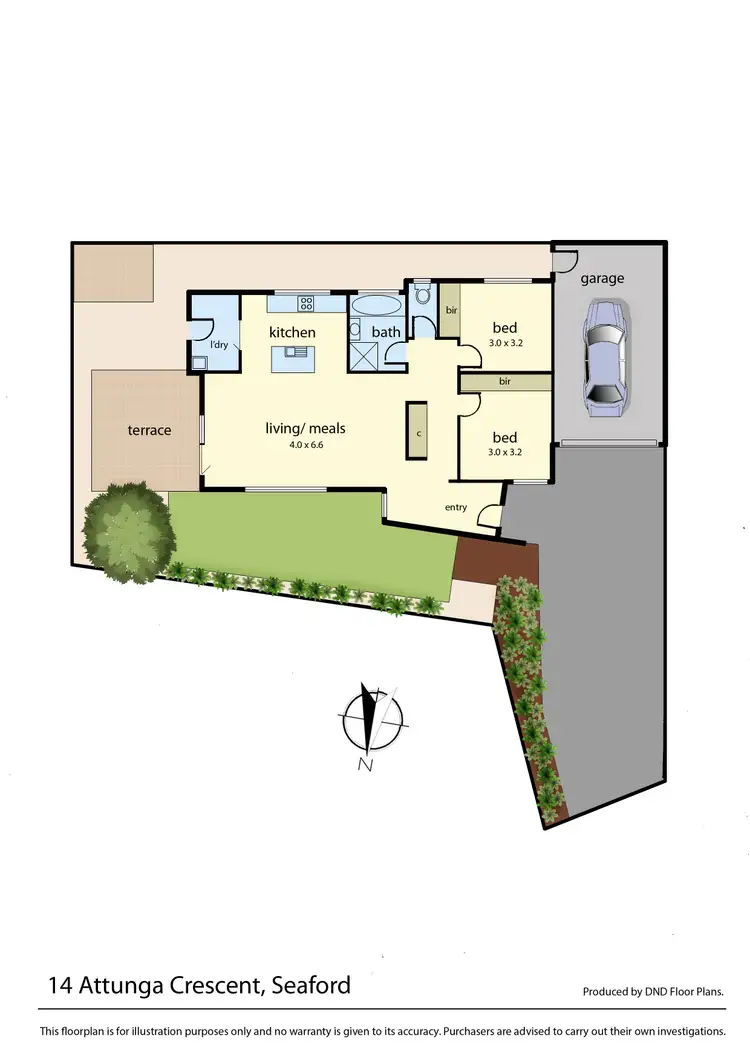 Floorplan of Homely unit listing, 14 Attunga Crescent, Seaford VIC 3198