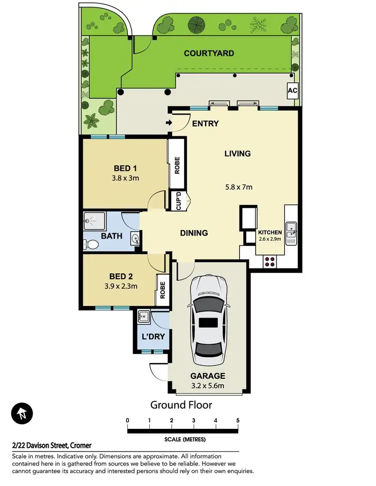 Floorplan of Homely apartment listing, 2/22 Davison Street, Cromer NSW 2099