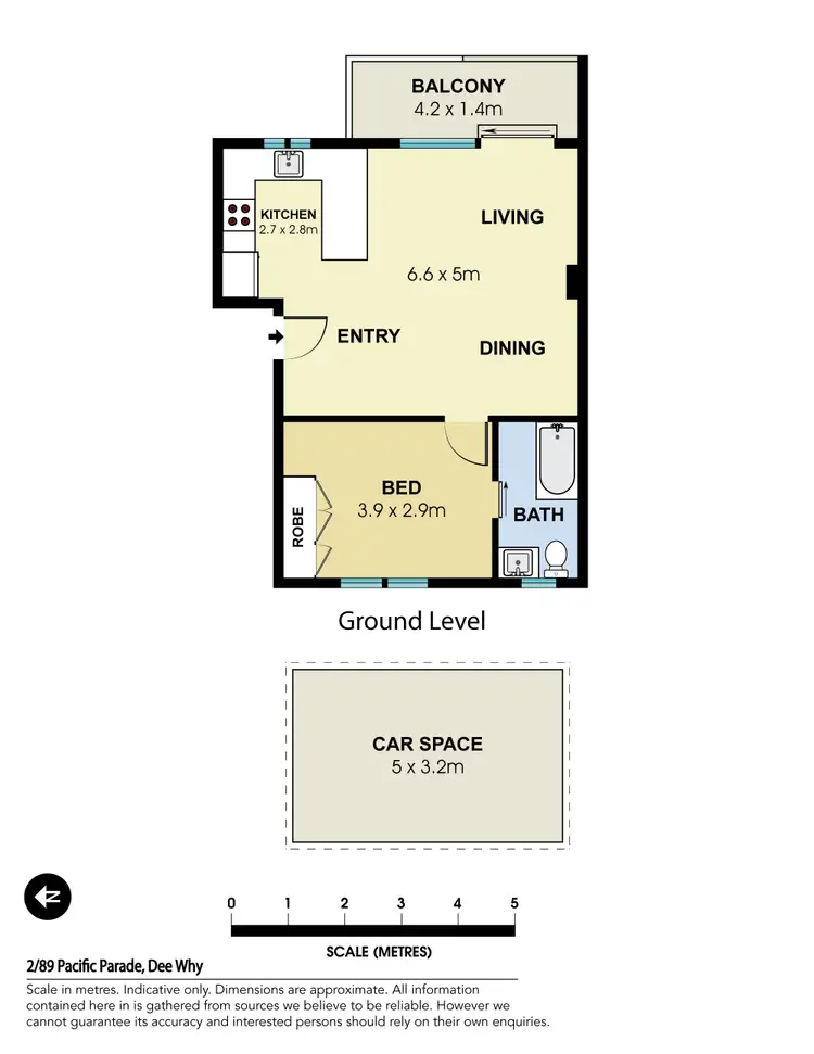 Floorplan of Homely apartment listing, 2/89 Pacific Parade, Dee Why NSW 2099