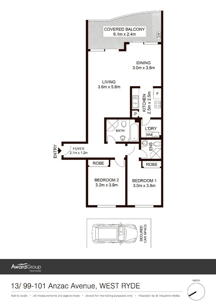 Floorplan of Homely unit listing, 13/99-101 Anzac Avenue, West Ryde NSW 2114