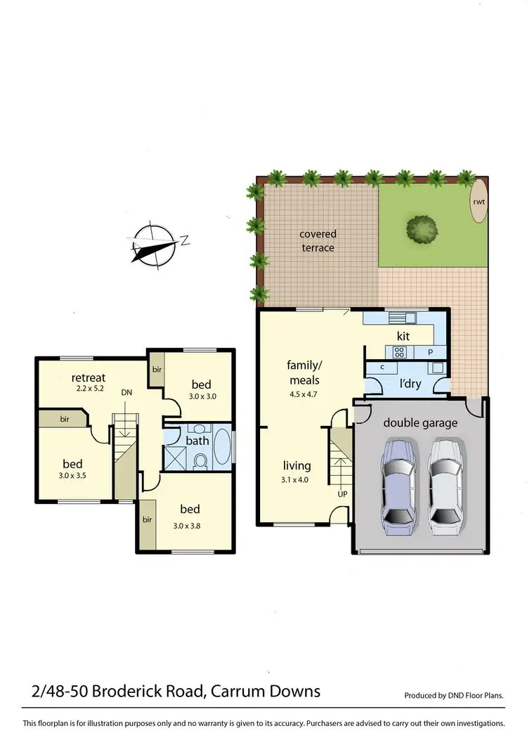 Floorplan of Homely unit listing, 2/48 Broderick Road, Carrum Downs VIC 3201