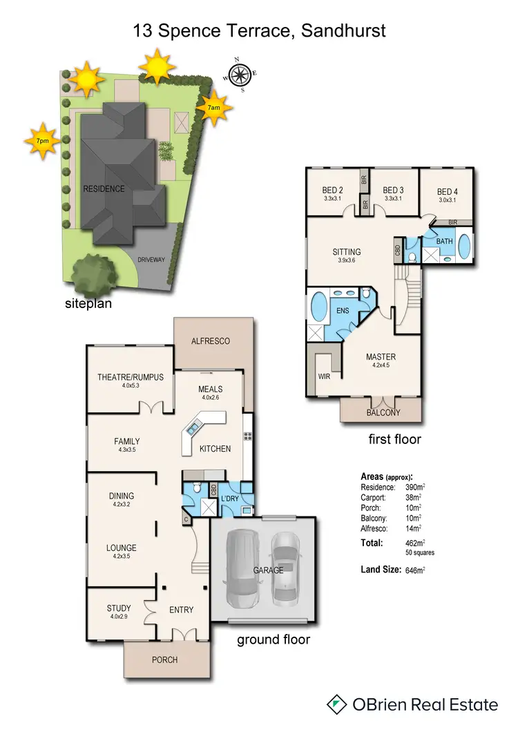 Floorplan of Homely house listing, 13 Spence Terrace, Sandhurst VIC 3977