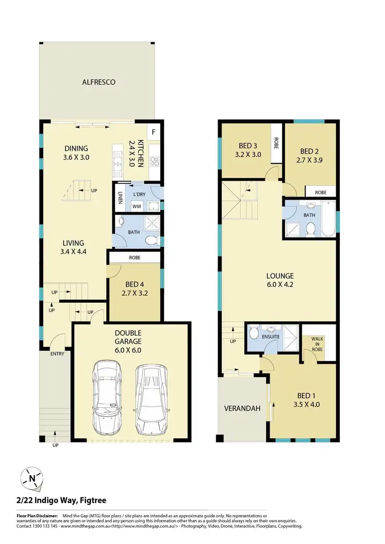 Floorplan of Homely townhouse listing, 2/22 Indigo Way, Figtree NSW 2525