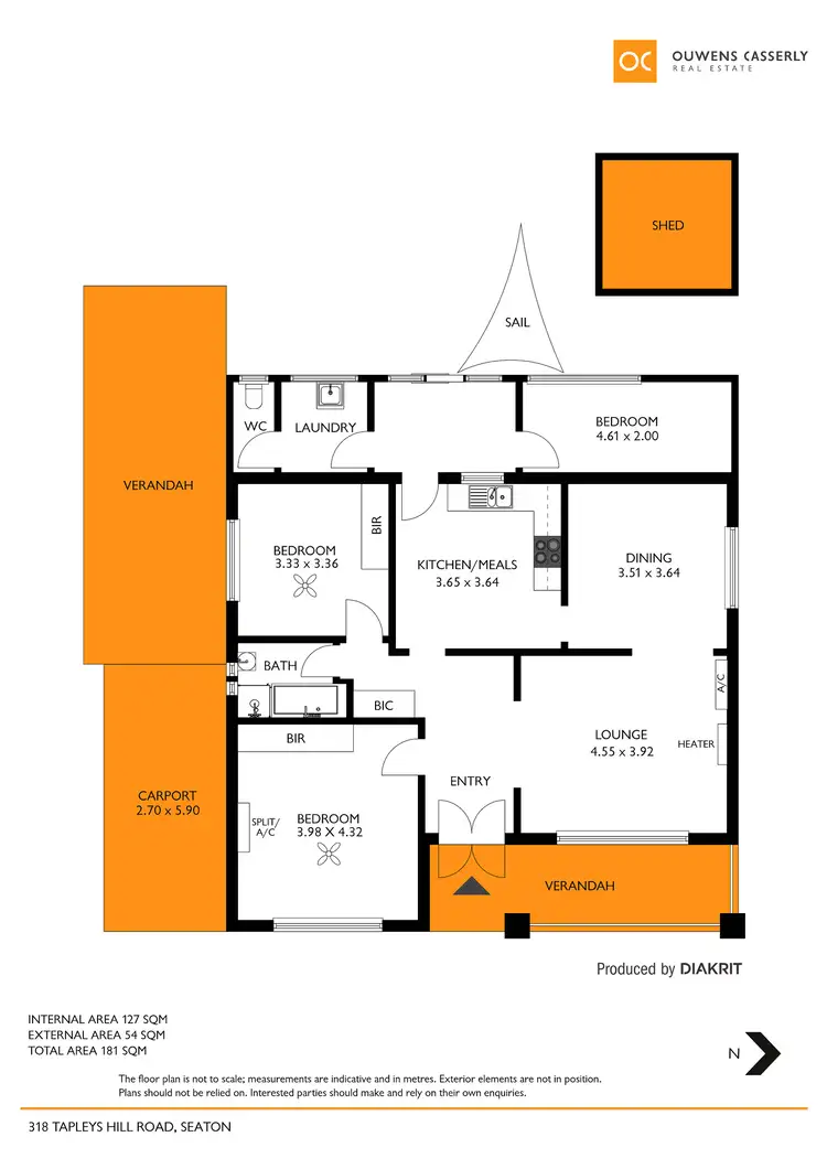 Floorplan of Homely house listing, 318 Tapleys Hill Road, Seaton SA 5023