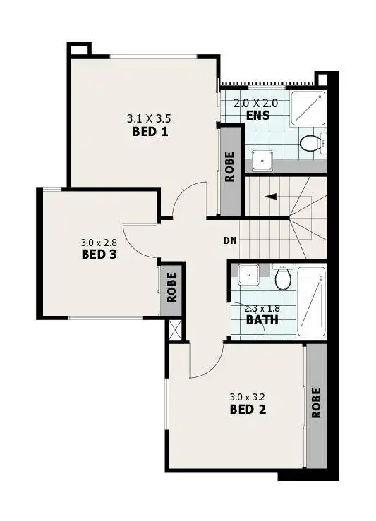 Floorplan of Homely townhouse listing, 2/5 Bosquet Street, Maidstone VIC 3012