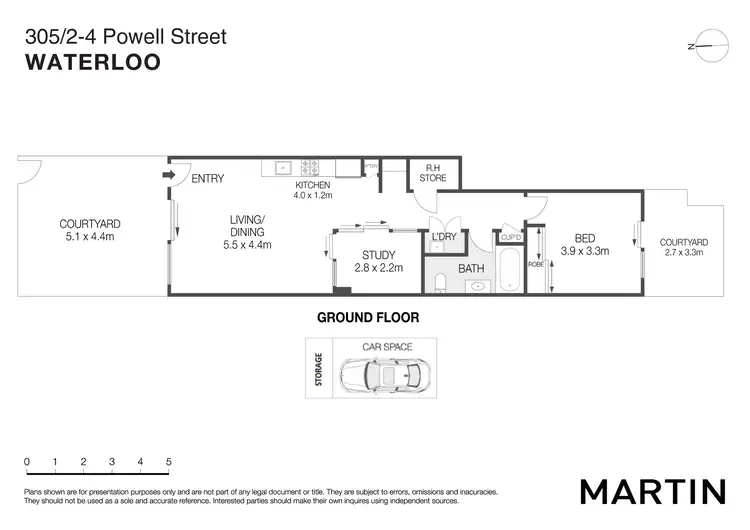 Floorplan of Homely apartment listing, 305/2-4 Powell Street, Waterloo NSW 2017