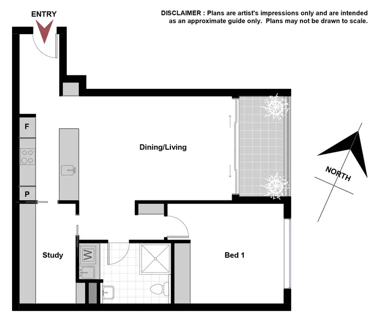 Floorplan of Homely apartment listing, 206/50 Eastlake Parade, Kingston ACT 2604