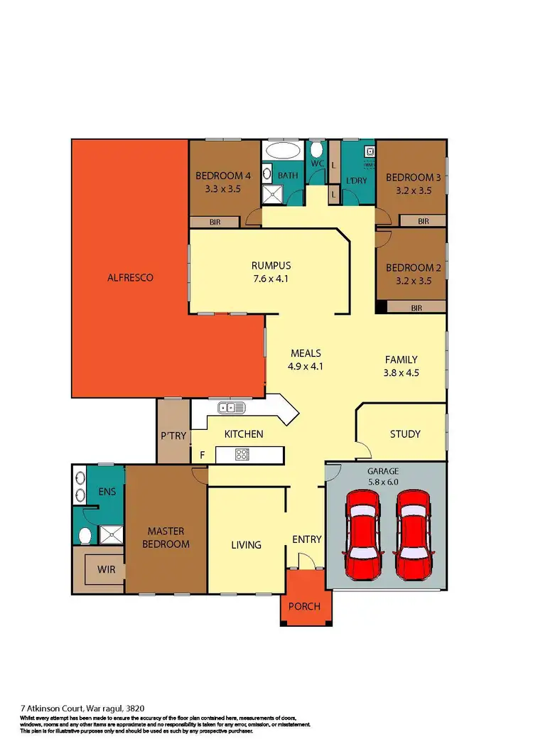 Floorplan of Homely house listing, 7 Atkinson Court, Warragul VIC 3820