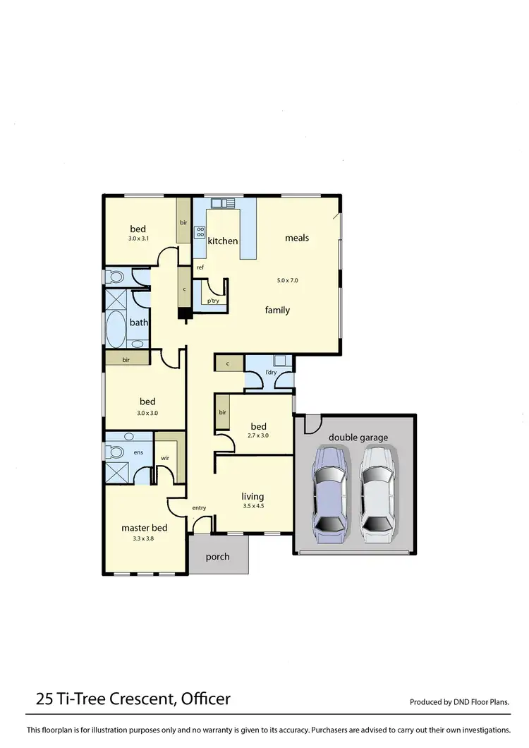 Floorplan of Homely house listing, 25 Ti Tree Crescent, Officer VIC 3809