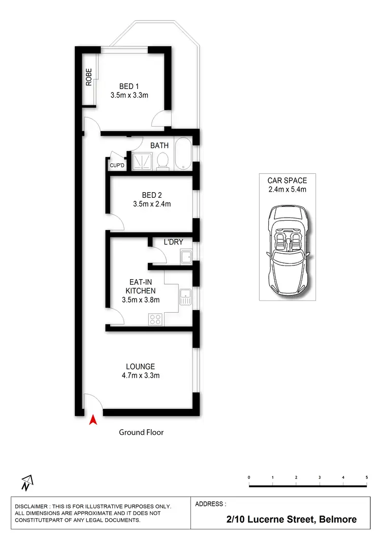 Floorplan of Homely apartment listing, 2/10 Lucerne Street, Belmore NSW 2192