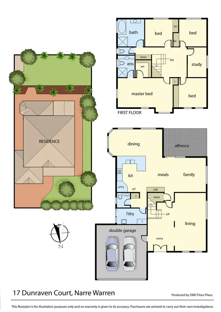 Floorplan of Homely house listing, 17 Dunraven Crt, Narre Warren VIC 3805