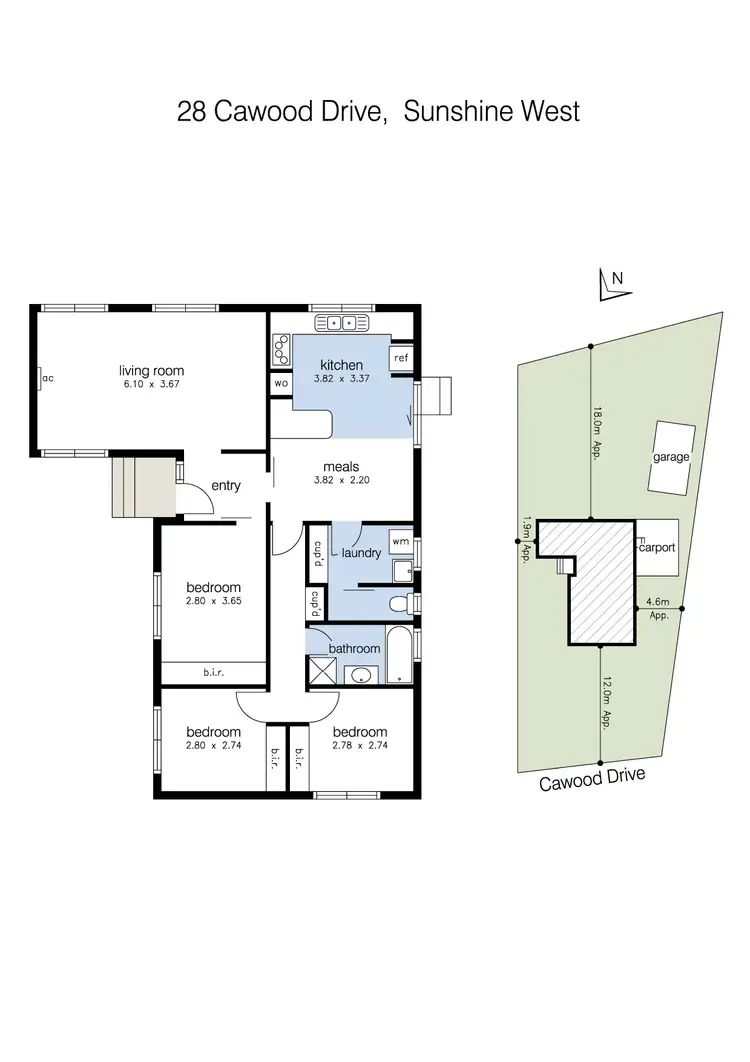 Floorplan of Homely house listing, 28 Cawood Drive, Sunshine West VIC 3020