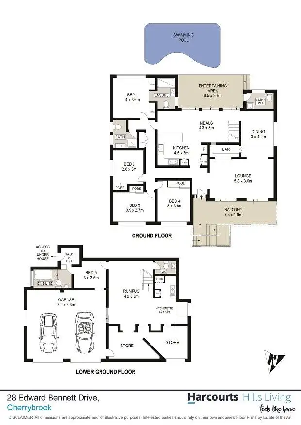 Floorplan of Homely house listing, 28 Edward Bennett Drive, Cherrybrook NSW 2126