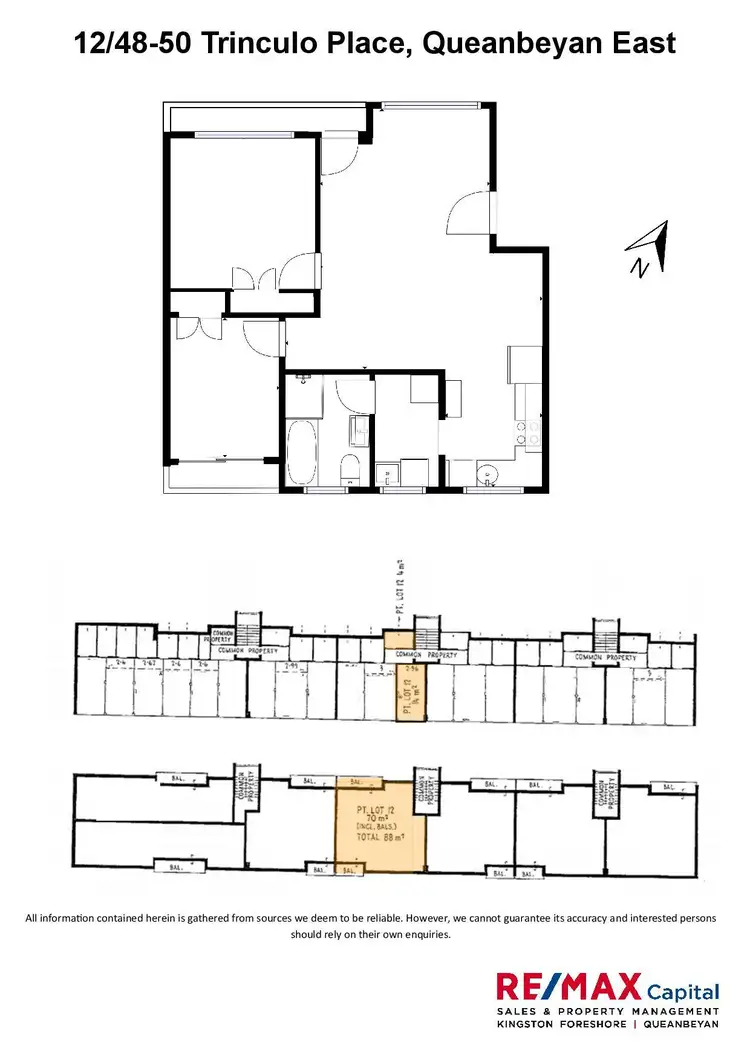 Floorplan of Homely unit listing, 12/48-50 Trinculo Place, Queanbeyan NSW 2620