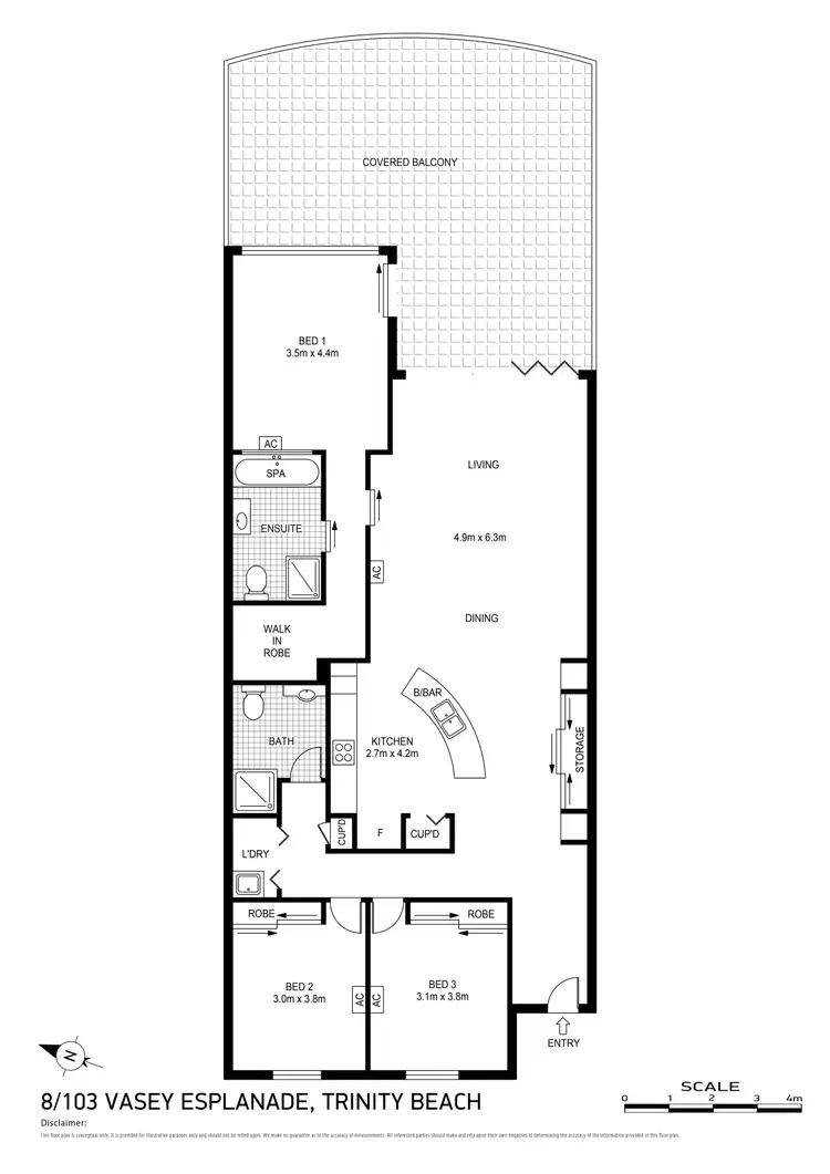 Floorplan of Homely apartment listing, 8/103 Vasey Esplanade, Trinity Beach QLD 4879