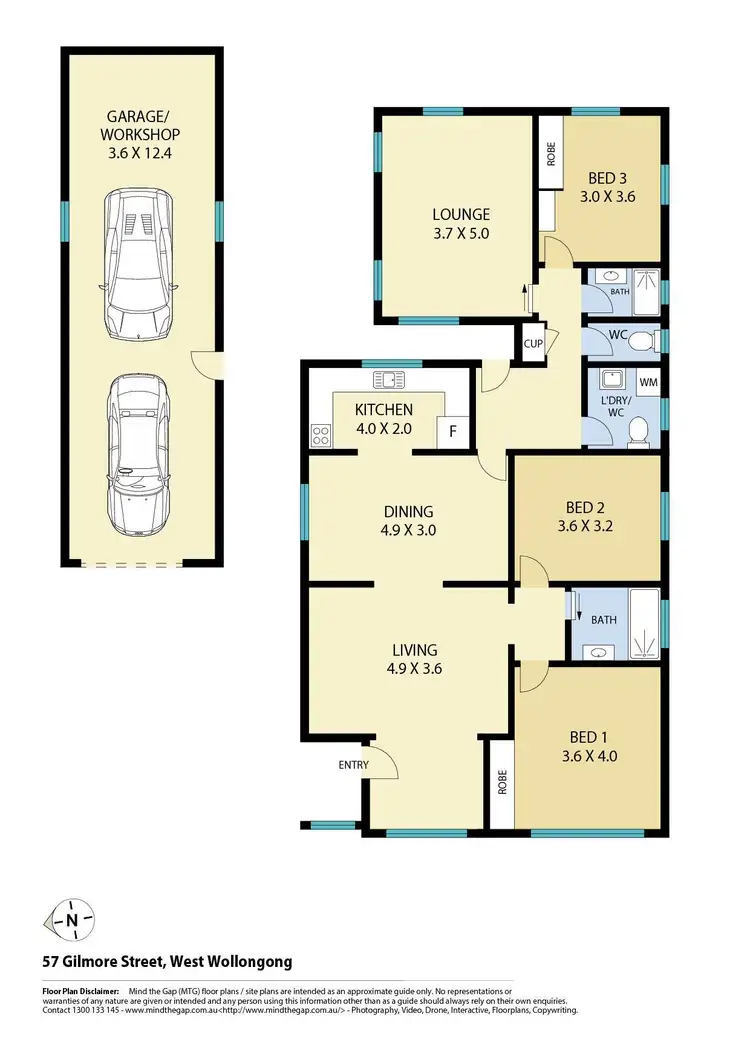 Floorplan of Homely house listing, 57 Gilmore Street, West Wollongong NSW 2500