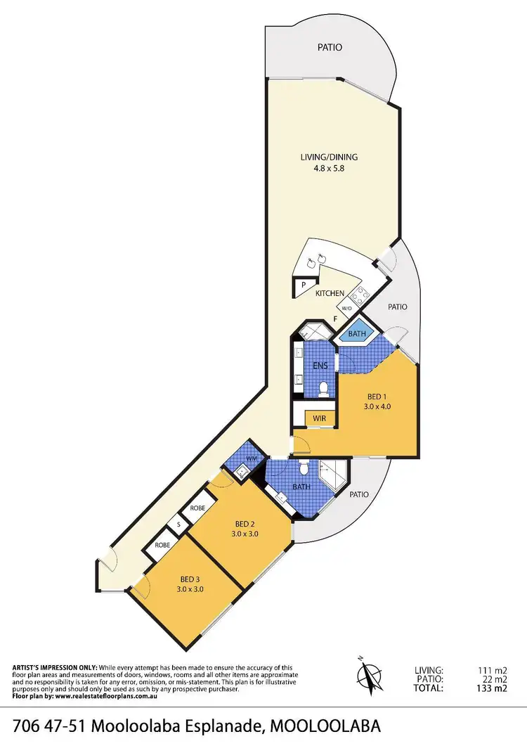 Floorplan of Homely unit listing, 706/47-51 Mooloolaba Esplanade, Mooloolaba QLD 4557