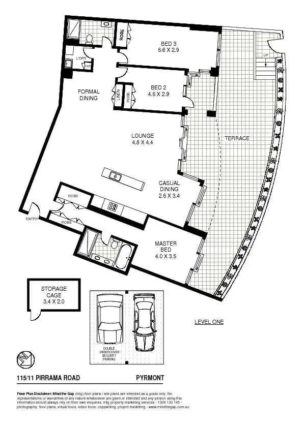 Floorplan of Homely apartment listing, 115/11 Pirrama Road, Pyrmont NSW 2009