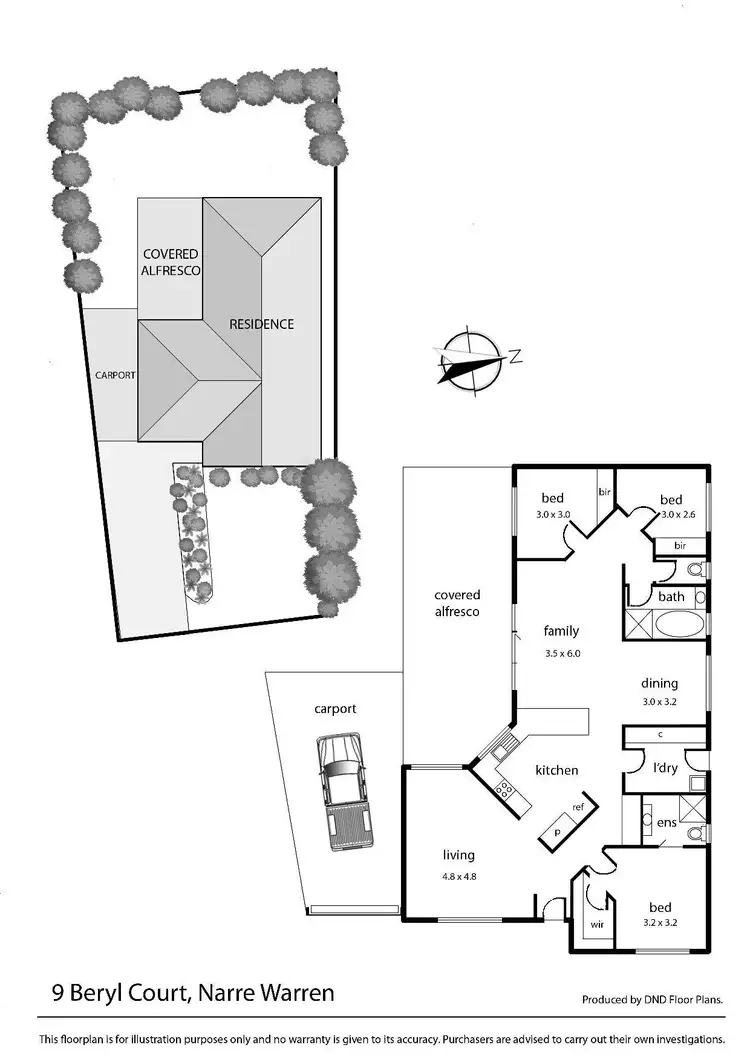 Floorplan of Homely house listing, 9 Beryl Court, Narre Warren VIC 3805