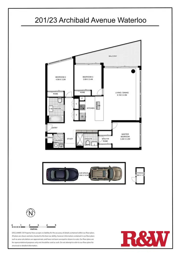 Floorplan of Homely apartment listing, 201/23 Archibald Avenue, Waterloo NSW 2017