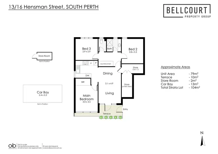 Floorplan of Homely apartment listing, 13/16 Hensman Street, South Perth WA 6151