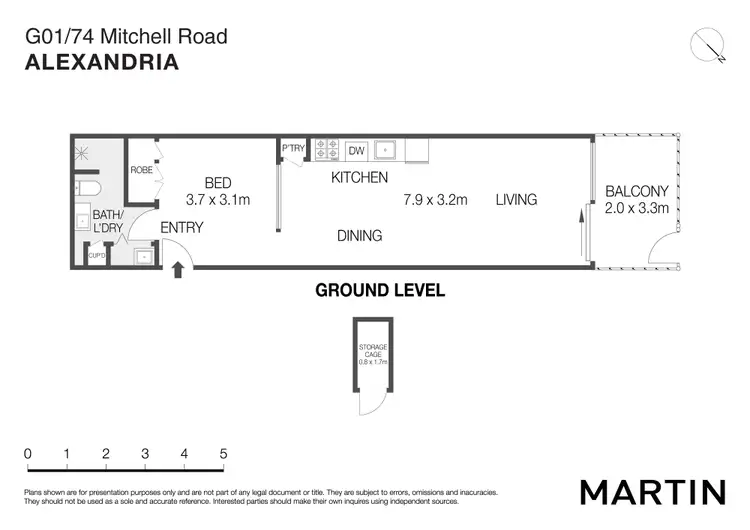 Floorplan of Homely apartment listing, G01/74 Mitchell Road, Alexandria NSW 2015