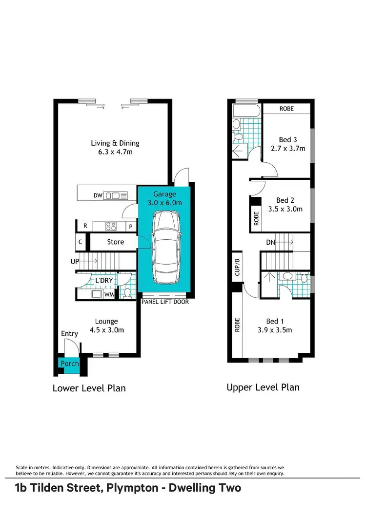 Floorplan of Homely townhouse listing, 1b Tilden Street, Plympton SA 5038