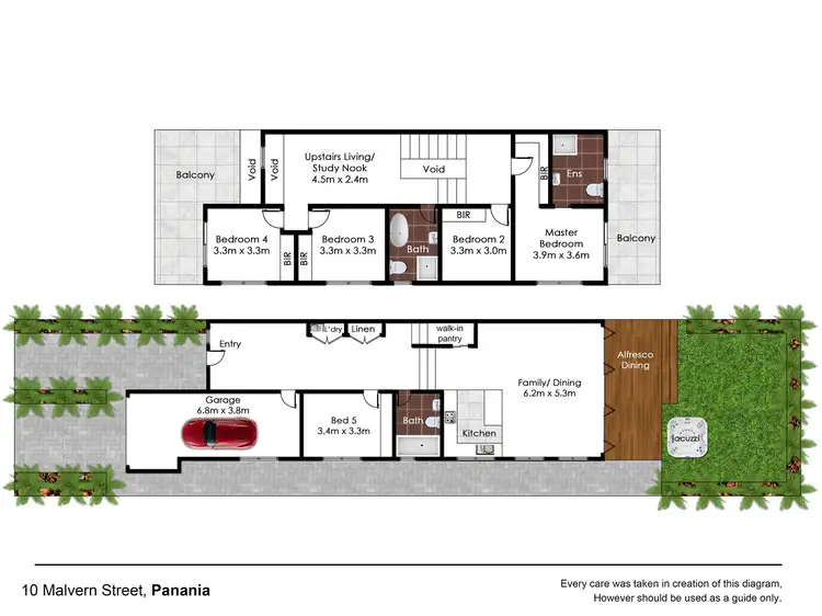 Floorplan of Homely semi-detached listing, 10 Malvern Street, Panania NSW 2213