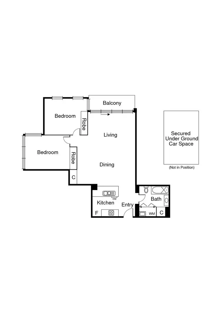 Floorplan of Homely apartment listing, 67/183 City Road, Southbank VIC 3006