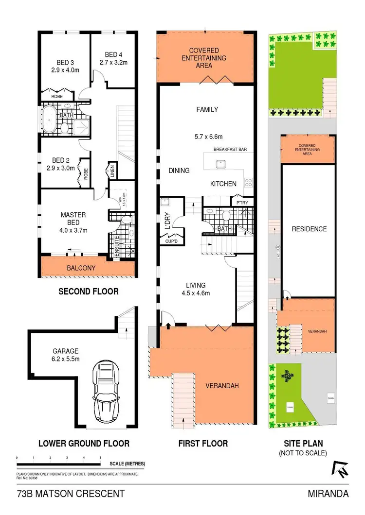 Floorplan of Homely semi-detached listing, 73b Matson Crescent, Miranda NSW 2228