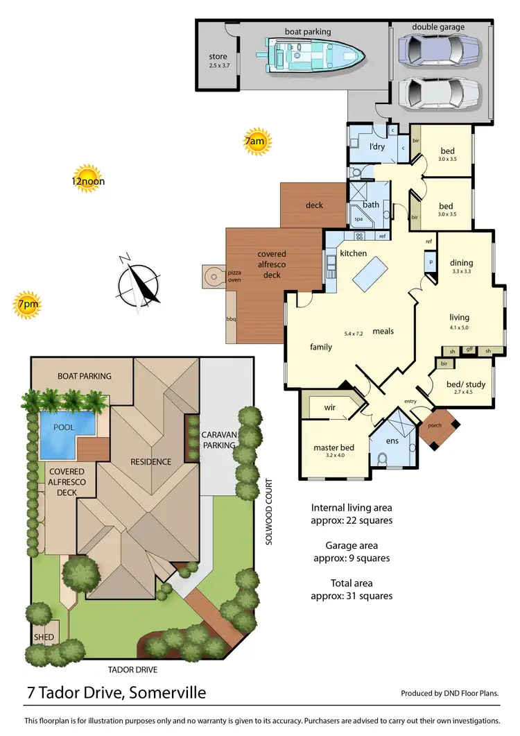 Floorplan of Homely house listing, 7 Tador Drive, Somerville VIC 3912