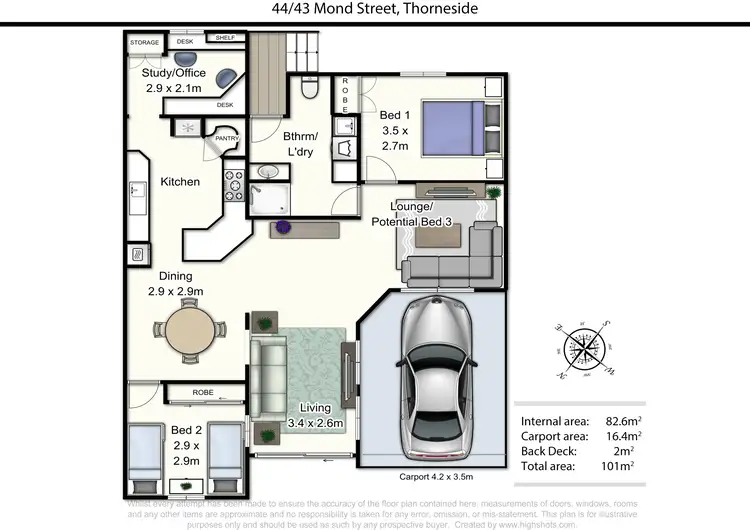 Floorplan of Homely house listing, Site 44/43 Mond Street, Thorneside QLD 4158