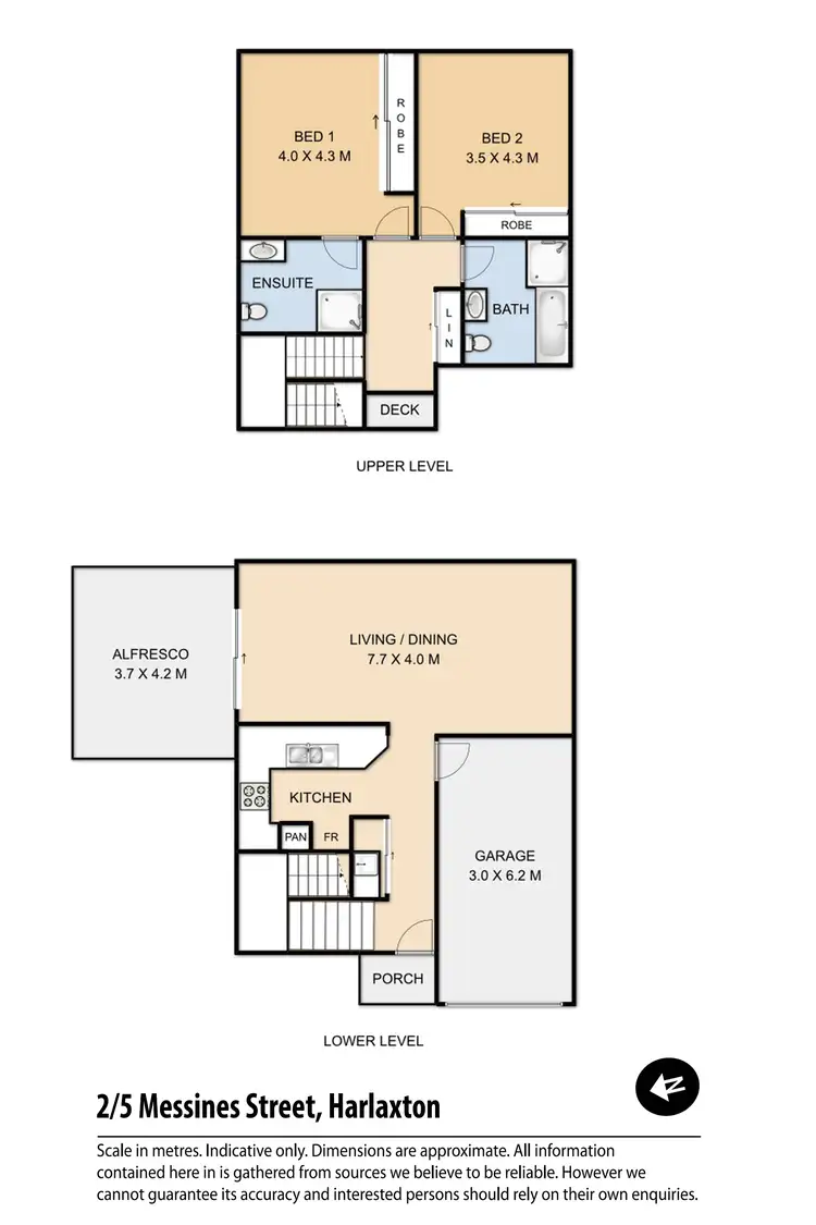 Floorplan of Homely unit listing, 2/5 Messines Street, Harlaxton QLD 4350
