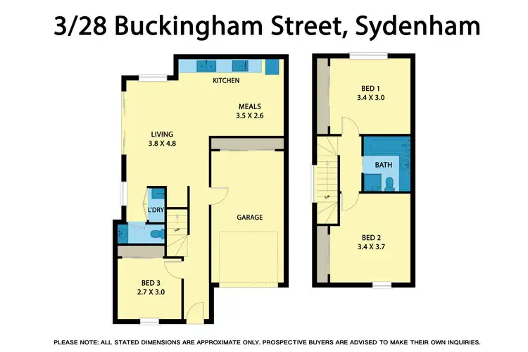 Floorplan of Homely townhouse listing, 3/28 Buckingham Street, Sydenham VIC 3037
