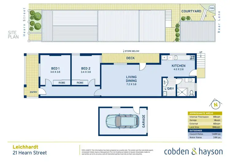 Floorplan of Homely house listing, 21 Hearn Street, Leichhardt NSW 2040