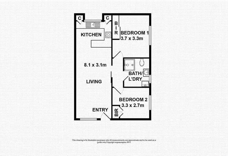 Floorplan of Homely unit listing, 2/213-215 Anzac Highway, Plympton SA 5038